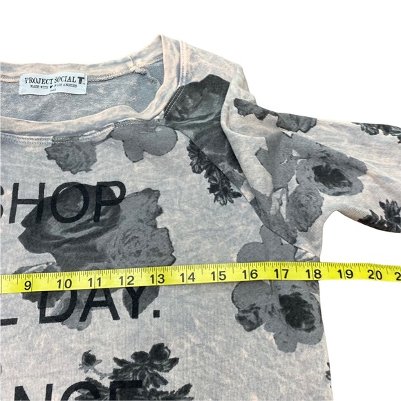 Project Social T Pink Sweatshirt Lounge S Floral Shop All Day Dance All Night - Picture 7 of 9